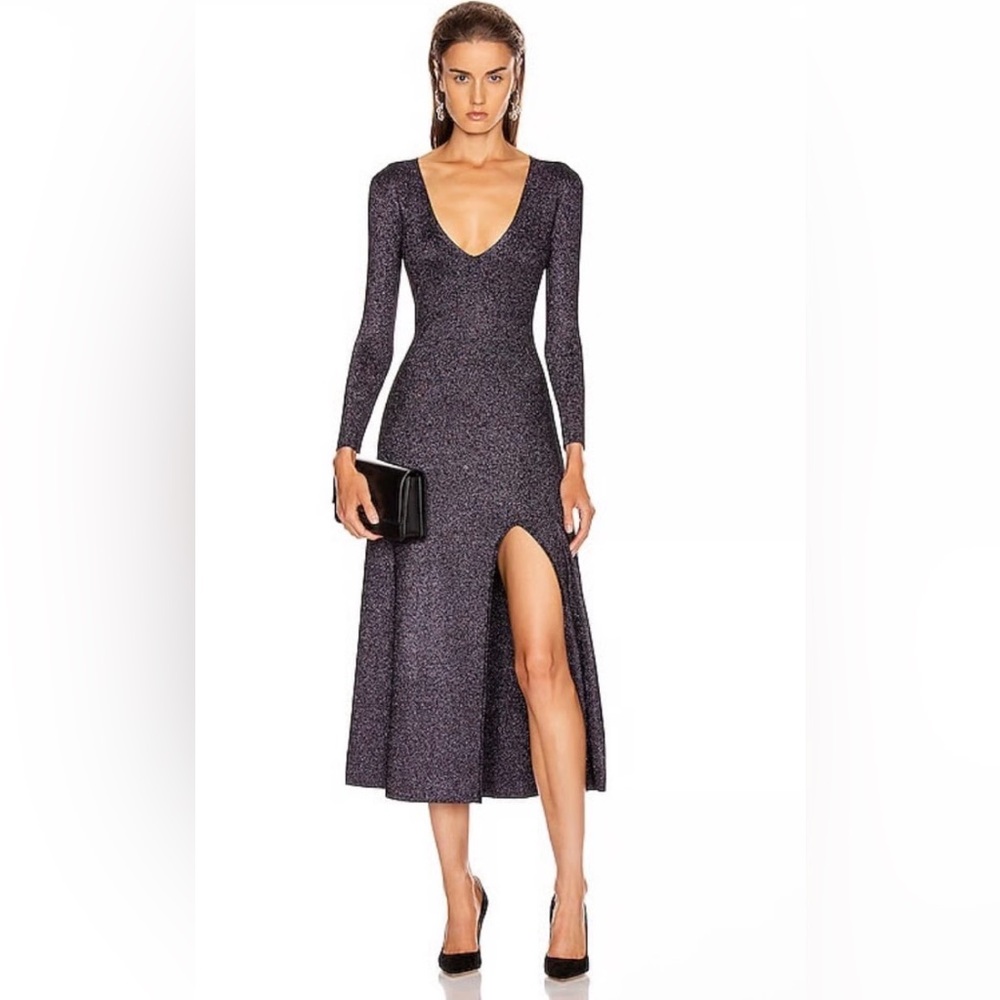 A.L.C. Shimmering Purple Long Sleeve Dress | Size L